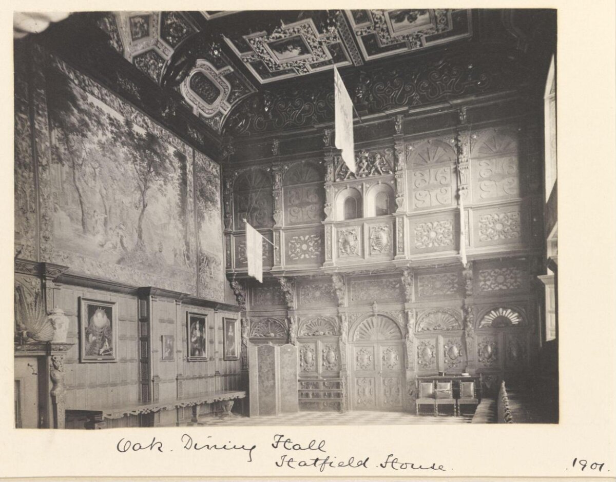 Oak Dining Hall Hatfield House 1901