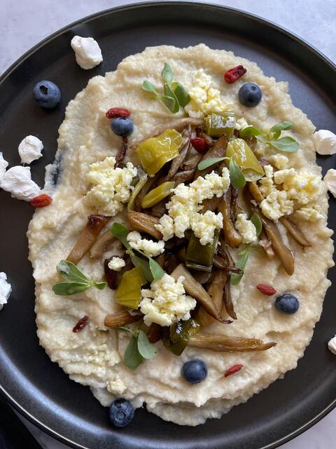 Gourmet Creamy Polenta with Toppings