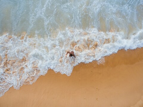 Aerial View of Beach Shore