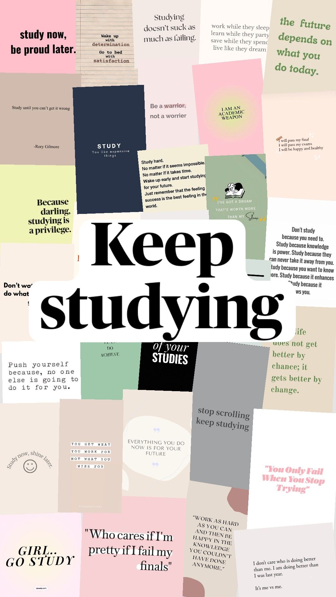 Keep Studying Motivation Collage