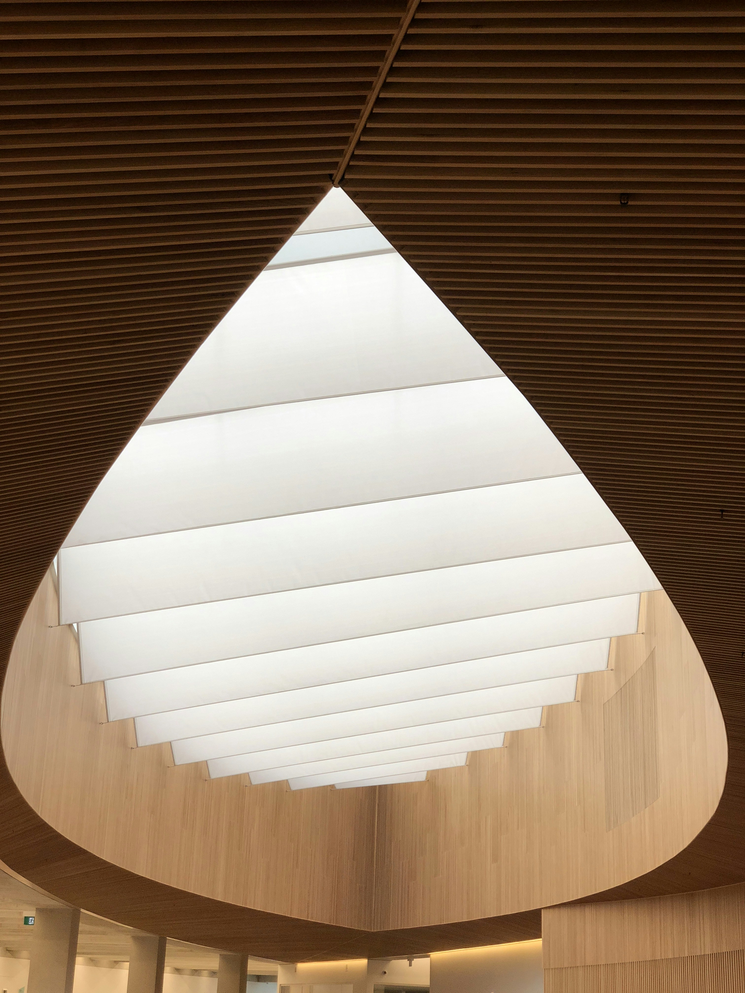 Triangular Wooden Skylight Interior