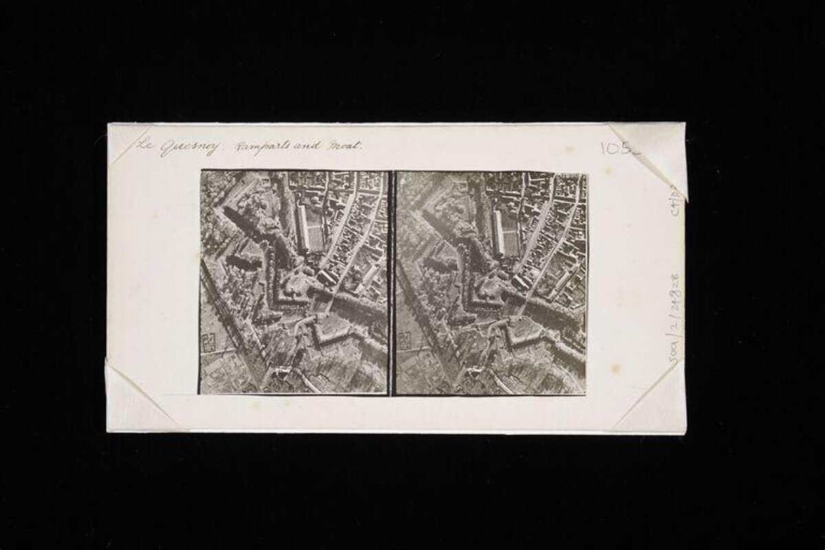 Vintage Le Quesnoy Aerial Stereocard