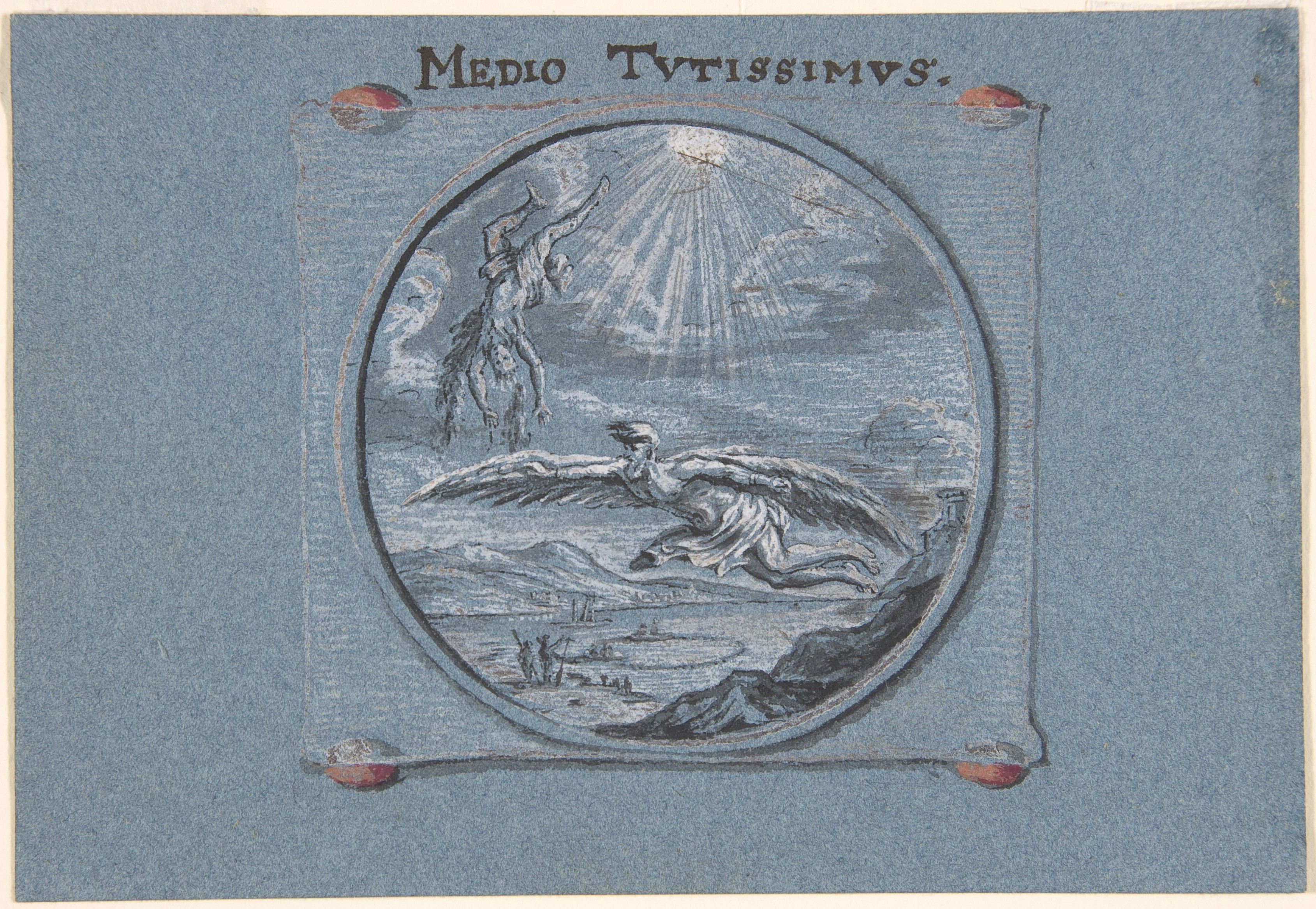Emblem Print of Icarus' Fall