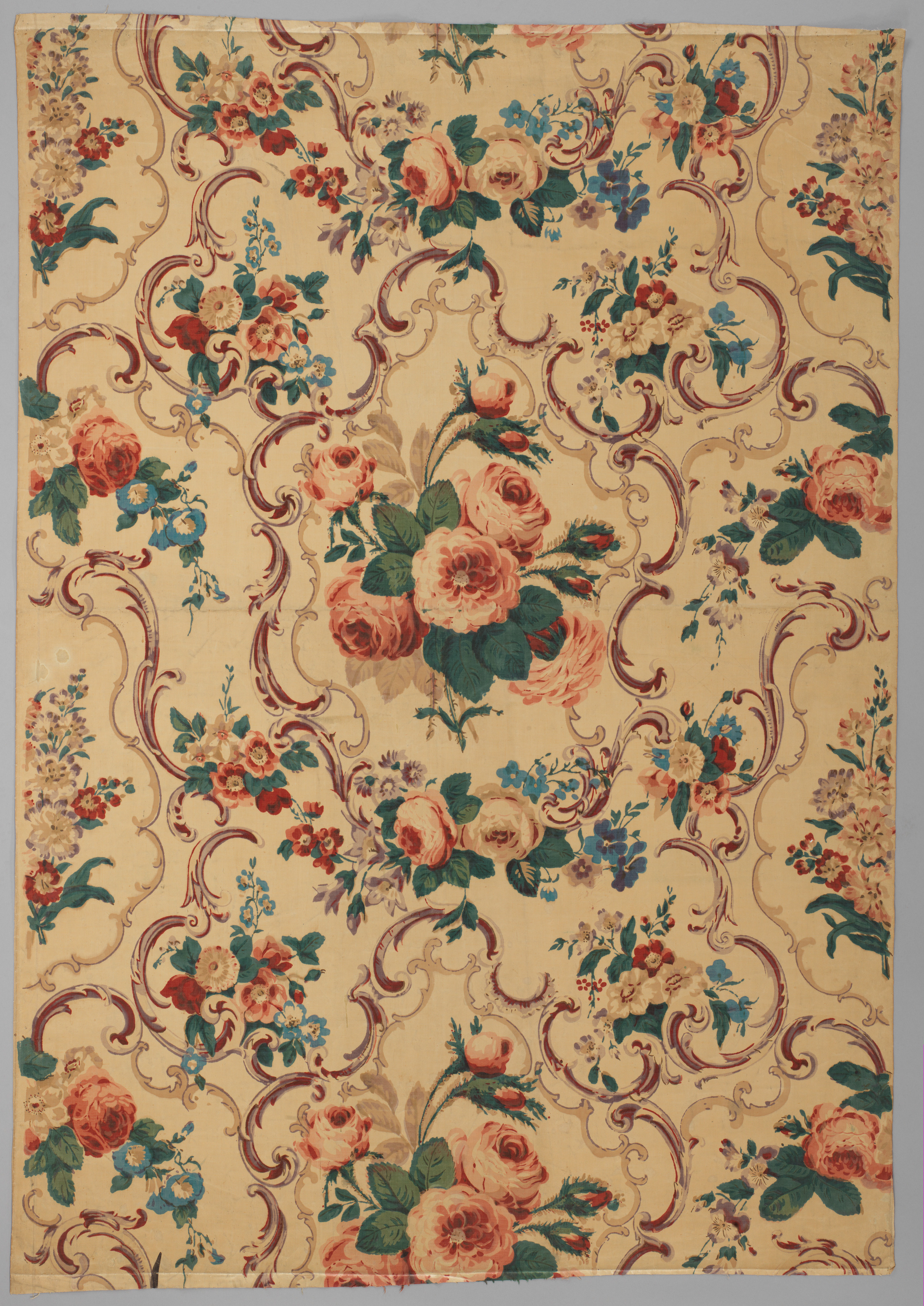 Vintage Rose Floral Patterned Fabric