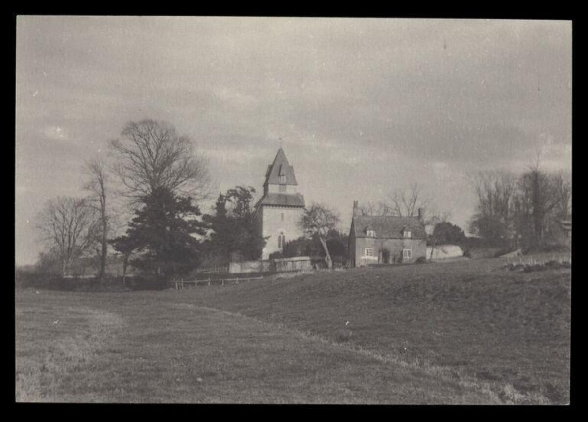 Rural Hilltop Church and Cottage