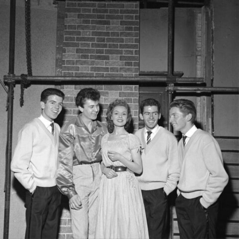 Vintage Group Portrait of Five People