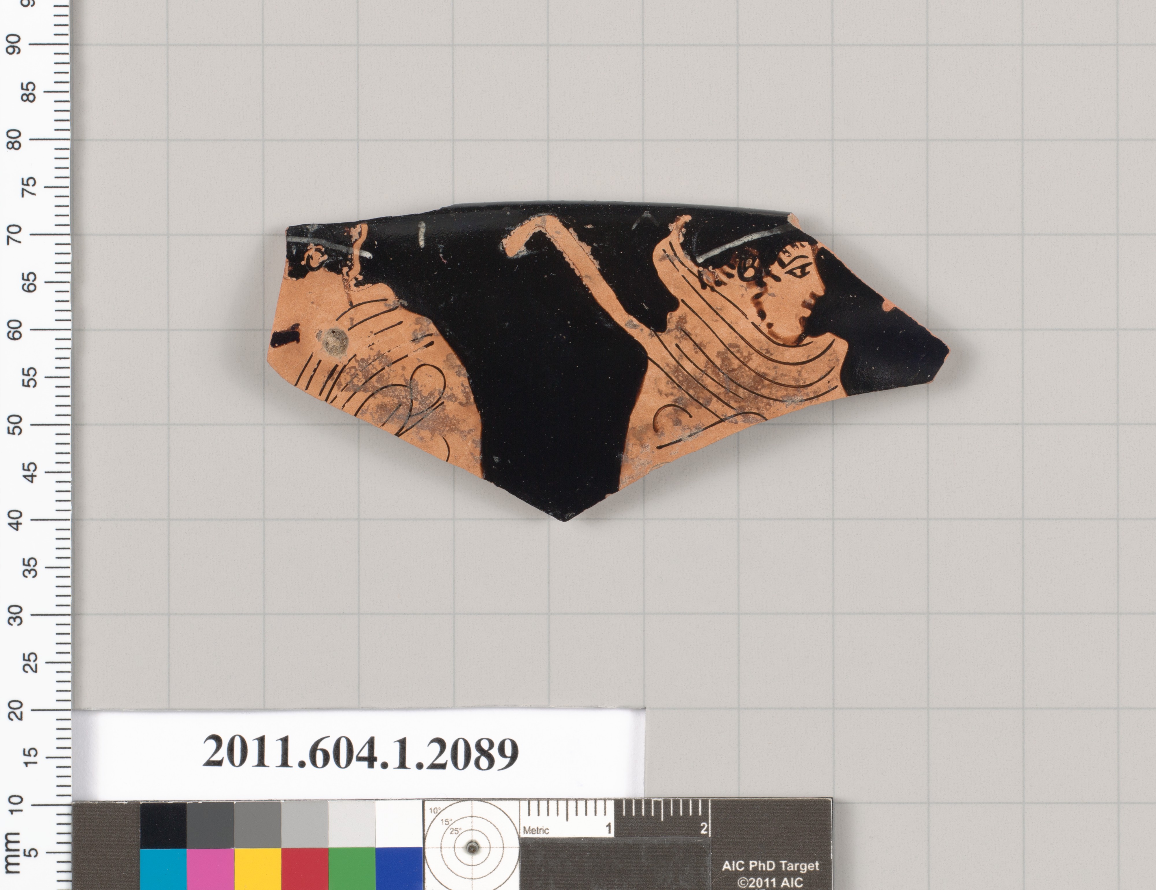 Ancient Painted Pottery Fragment