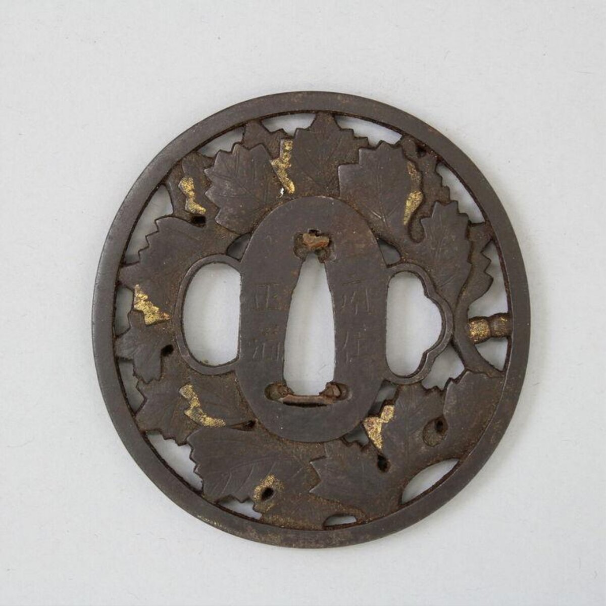 Iron Maple Leaf Openwork Tsuba