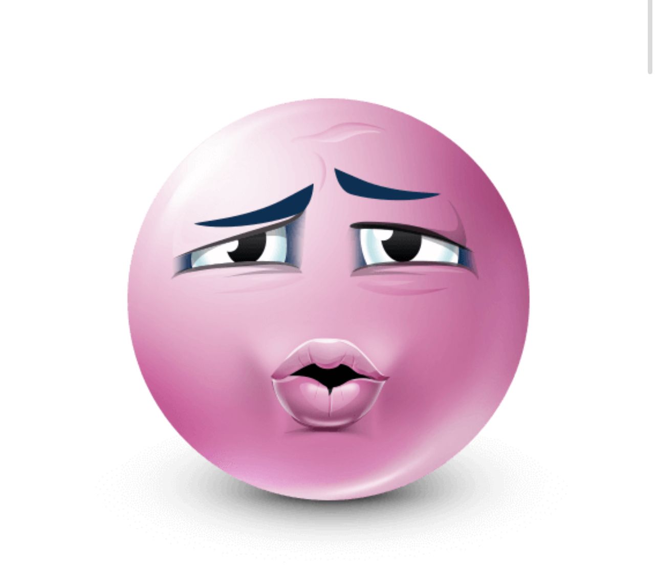 Weary Pouting Pink Emoji