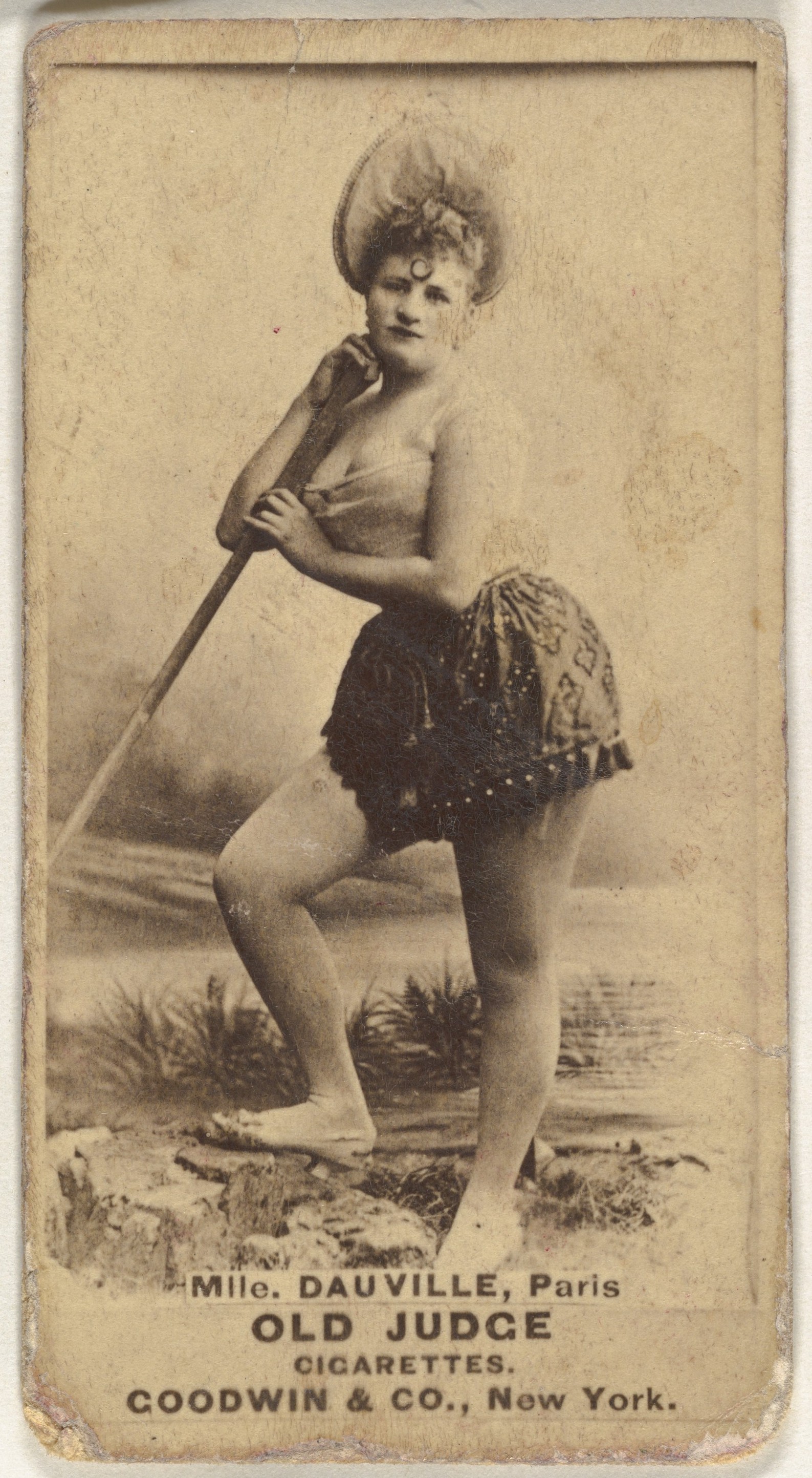 Old Judge Cigarette Card of Mlle. Dauville
