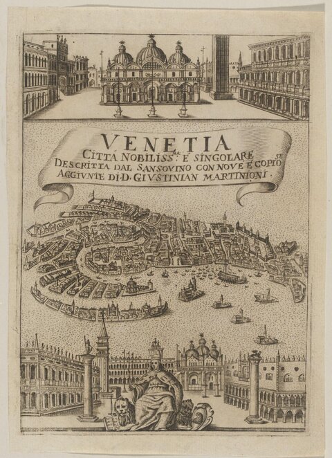 Antique Engraving of Venice
