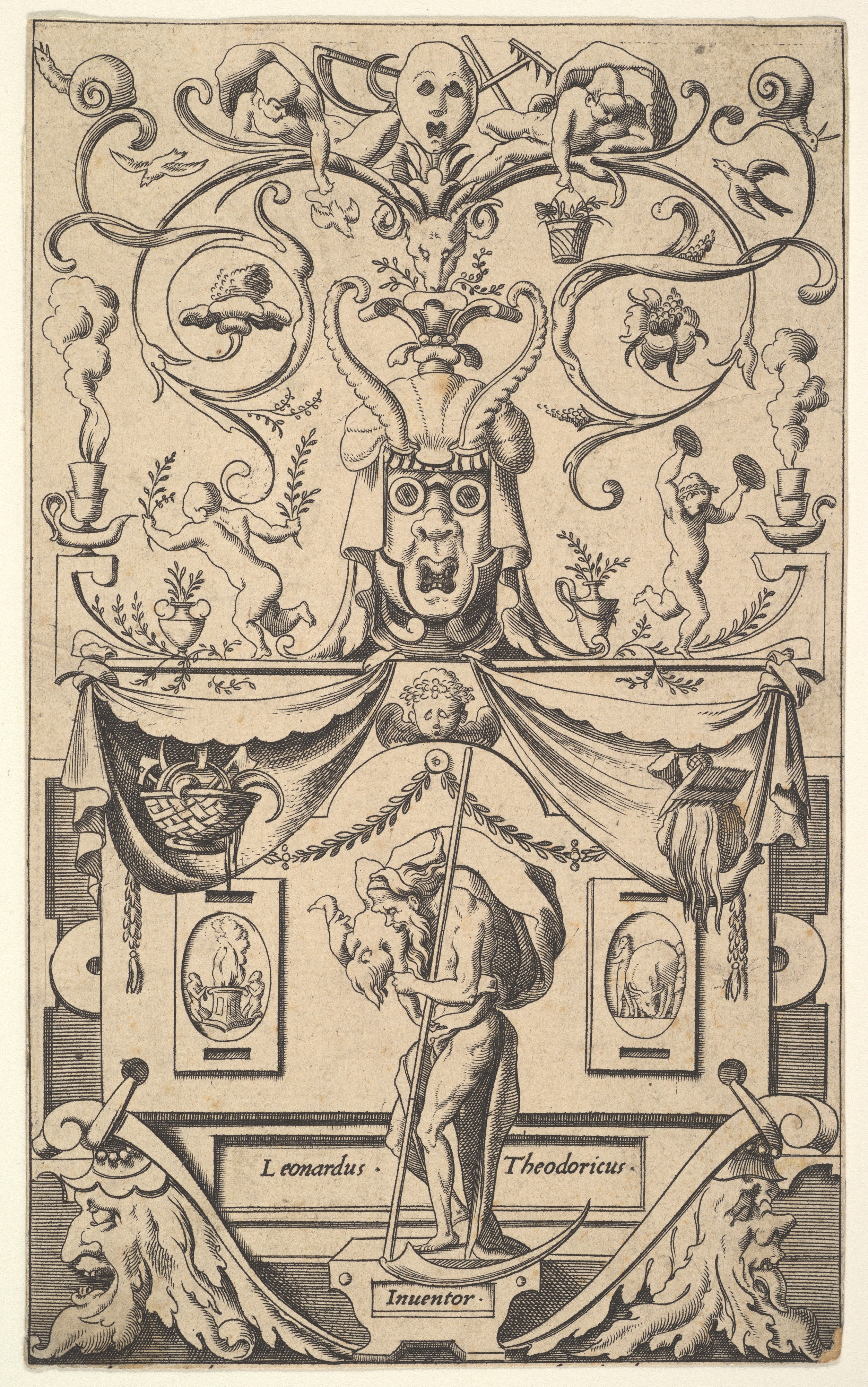 16th Century Grotesque Ornament Engraving