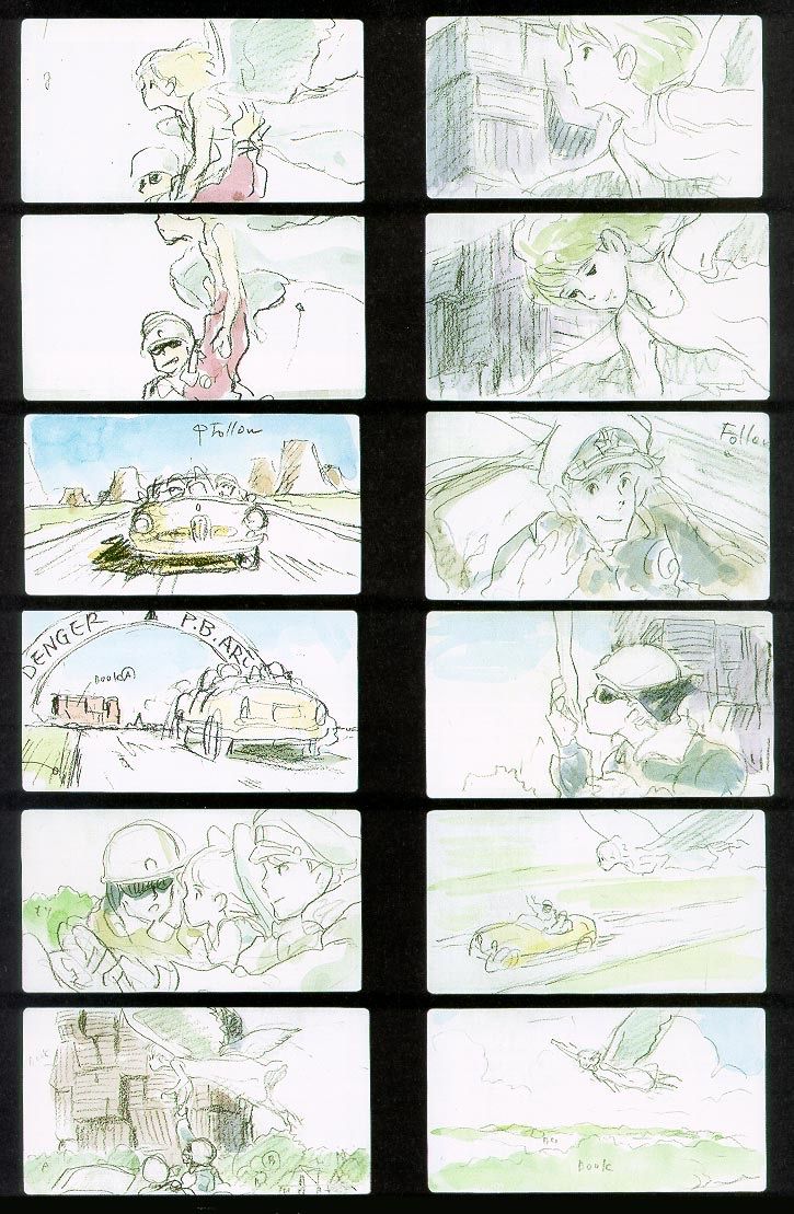 Hand-Drawn Anime Storyboard Sequence