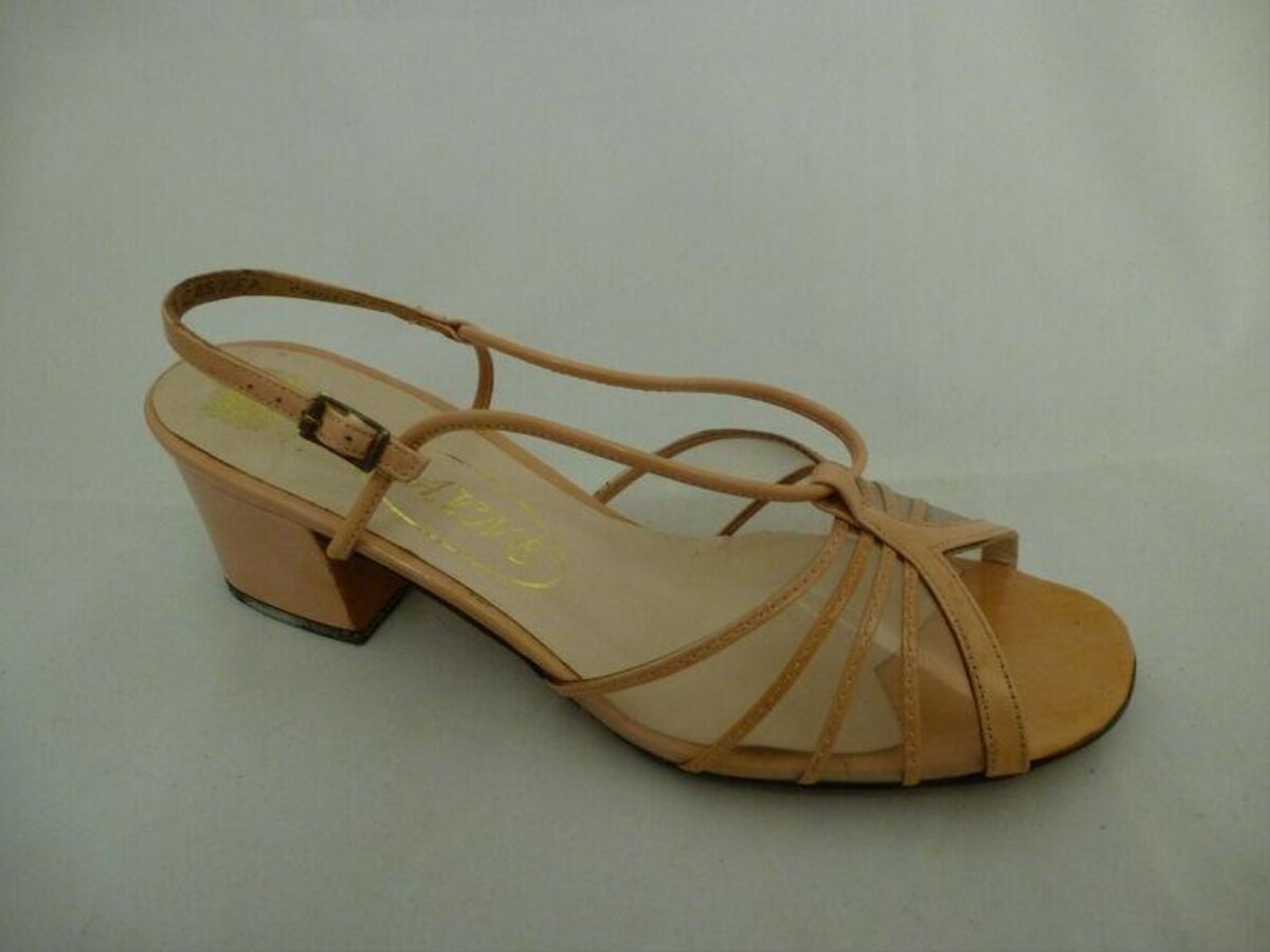 Nude Block Heel Slingback Sandal