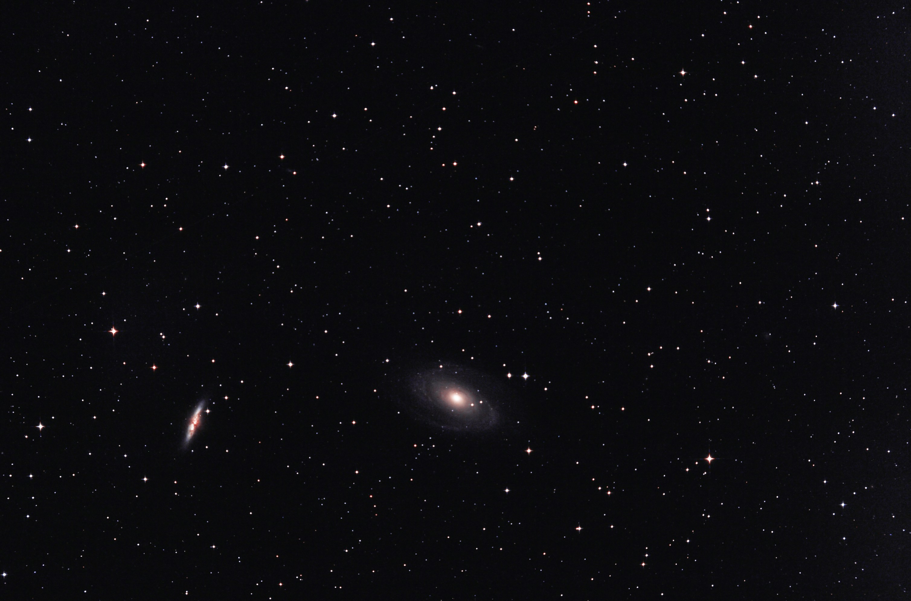 Two Galaxies in Deep Space