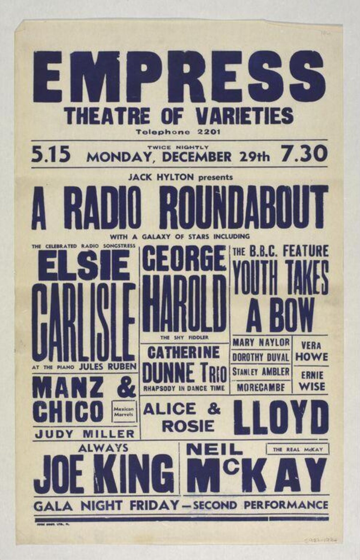 Vintage Empress Theatre Performance Poster