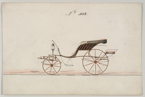 Vintage Horse Carriage Design Sketch
