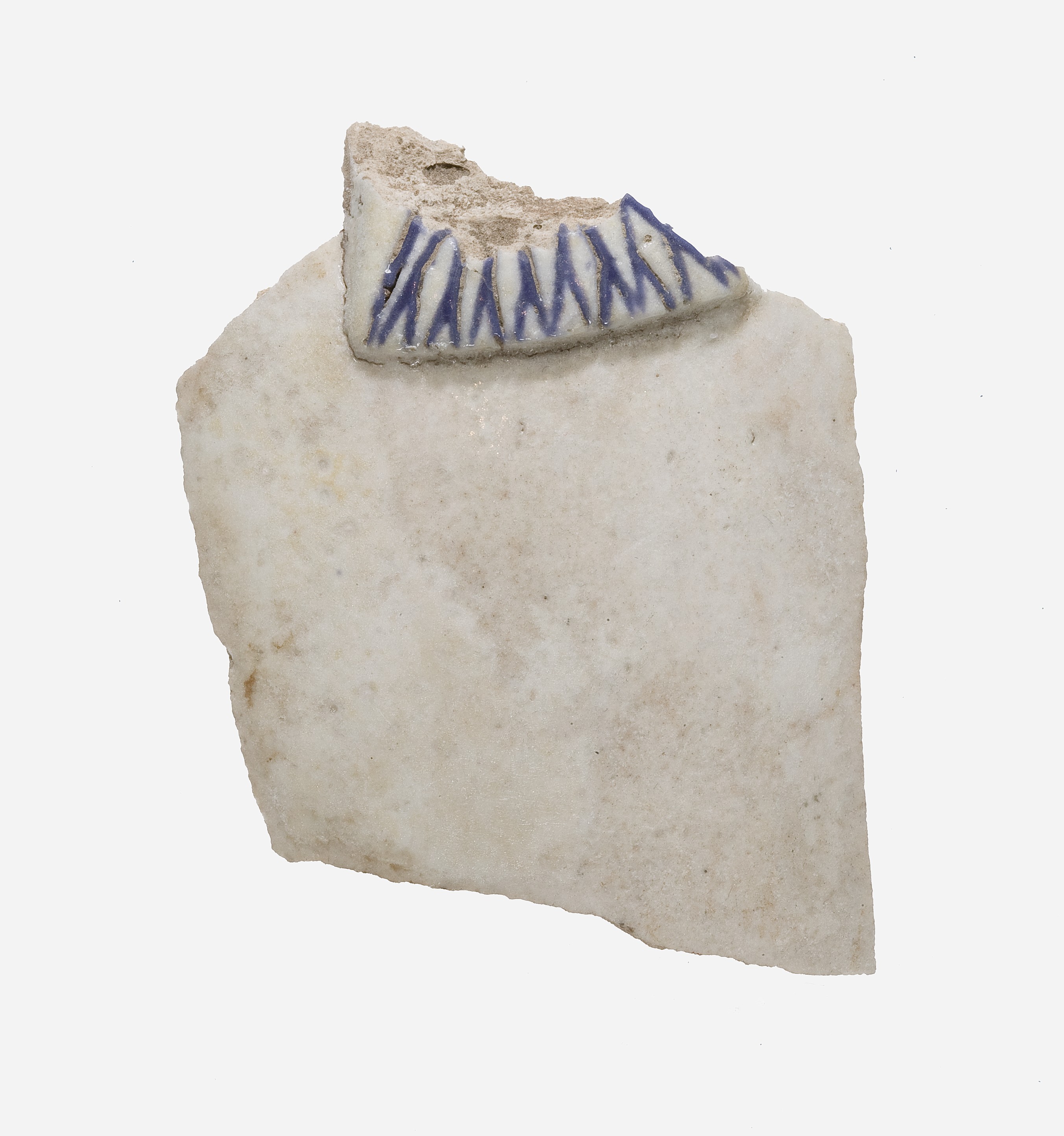 Blue Glazed Ceramic Fragment