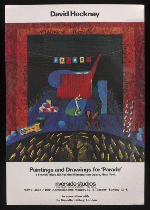 David Hockney Parade Exhibition Poster