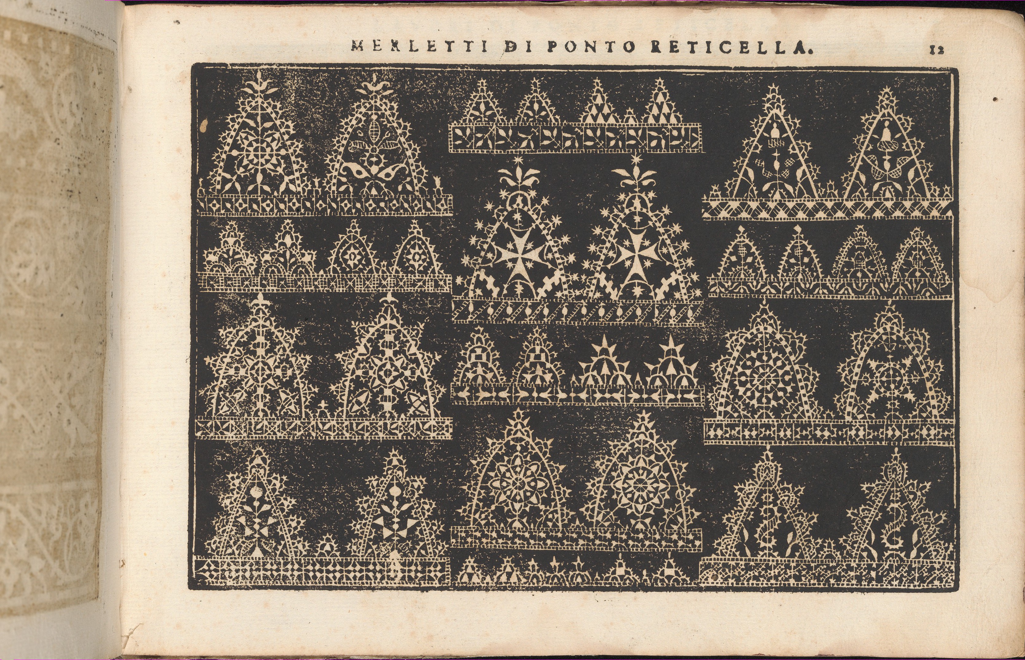Antique Reticella Lace Pattern Page