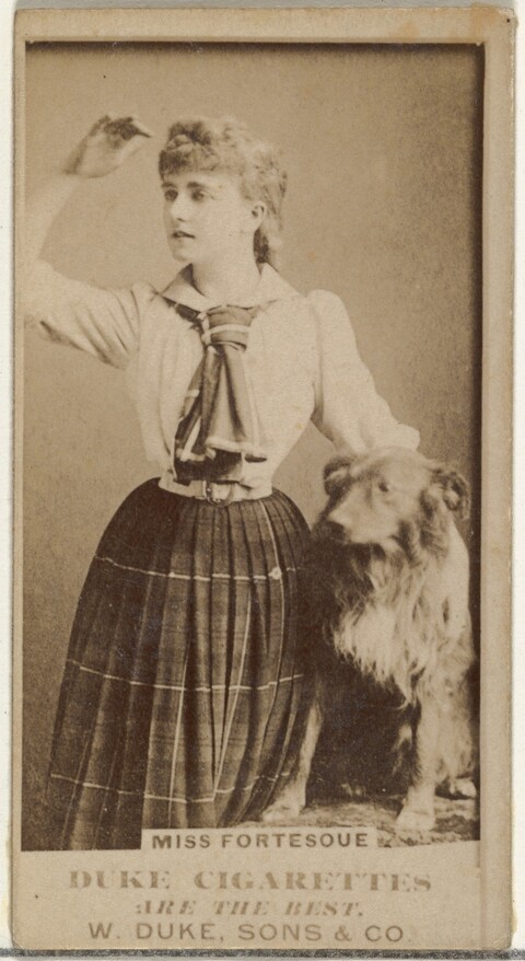 Vintage Duke Cigarette Card of Miss Fortesoue