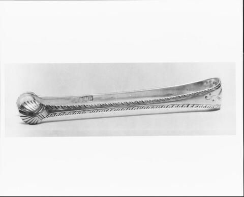 Antique Engraved Silver Sugar Tongs