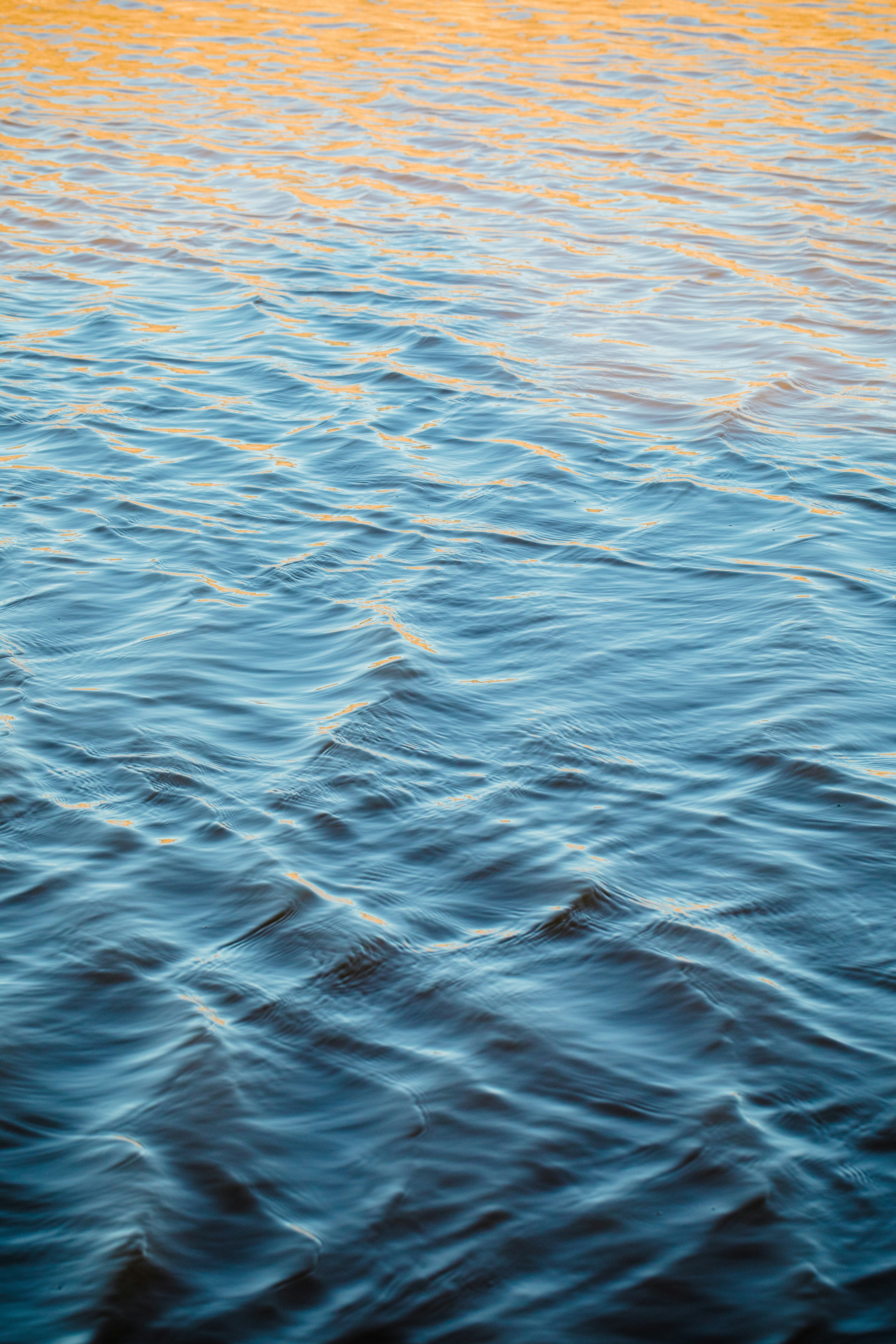 Sunlit Rippled Water Surface