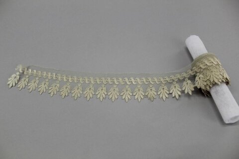Light Beige Leaf Embroidery Lace Trim