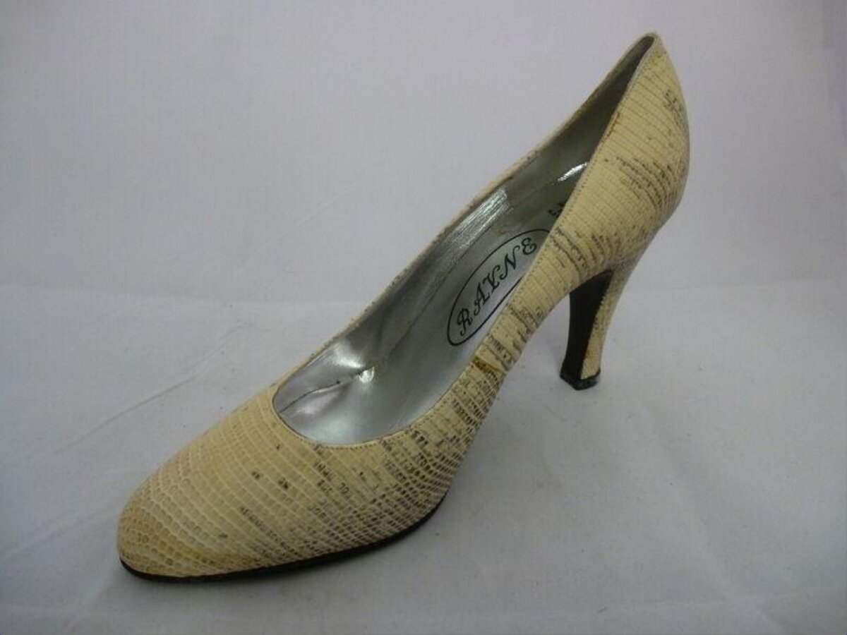 Beige Snake Print High Heel Pump