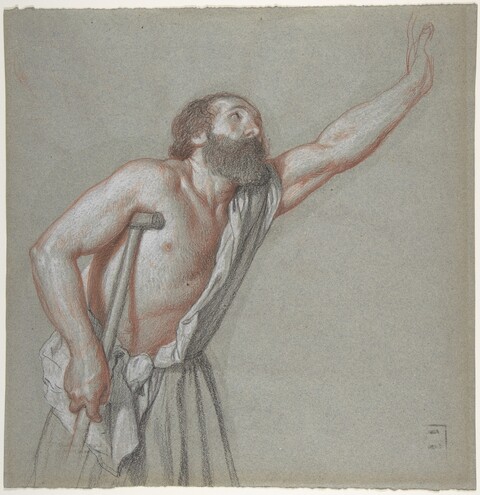 Figure Study of Beggar with Crutch