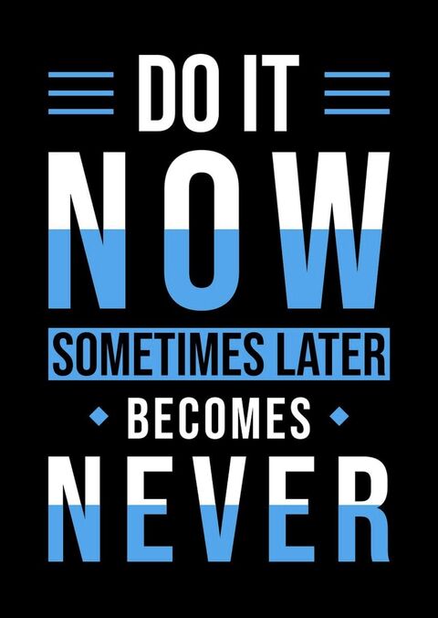 Do It Now Motivational Quote