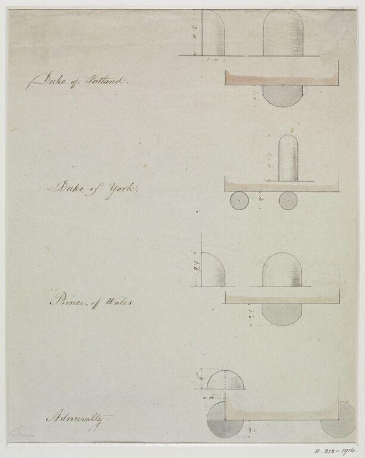 Antique Architectural Design Sketch