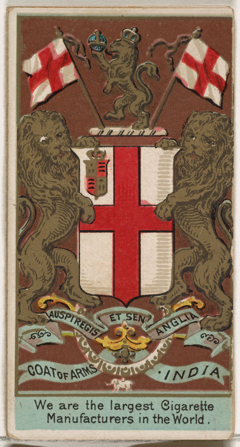 Vintage India Coat of Arms Cigarette Card