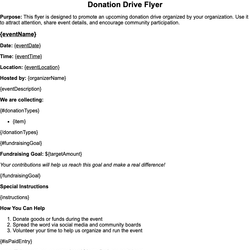 Donation Drive Flyer