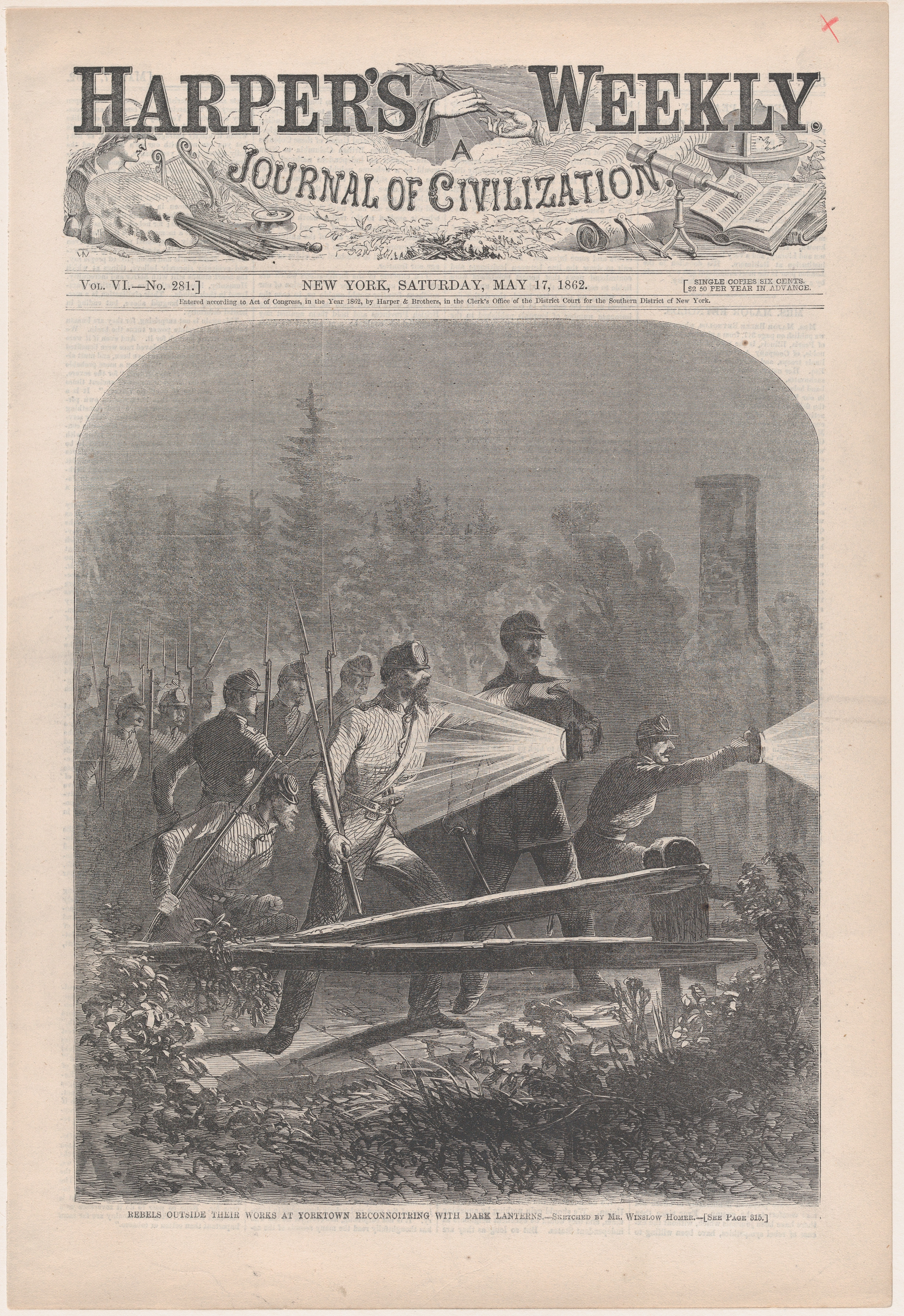 1862 Harper's Weekly Civil War Recon Illustration