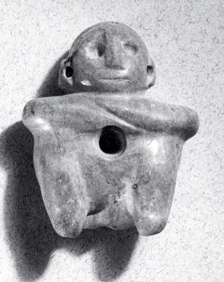 Ancient Seated Human Stone Carving
