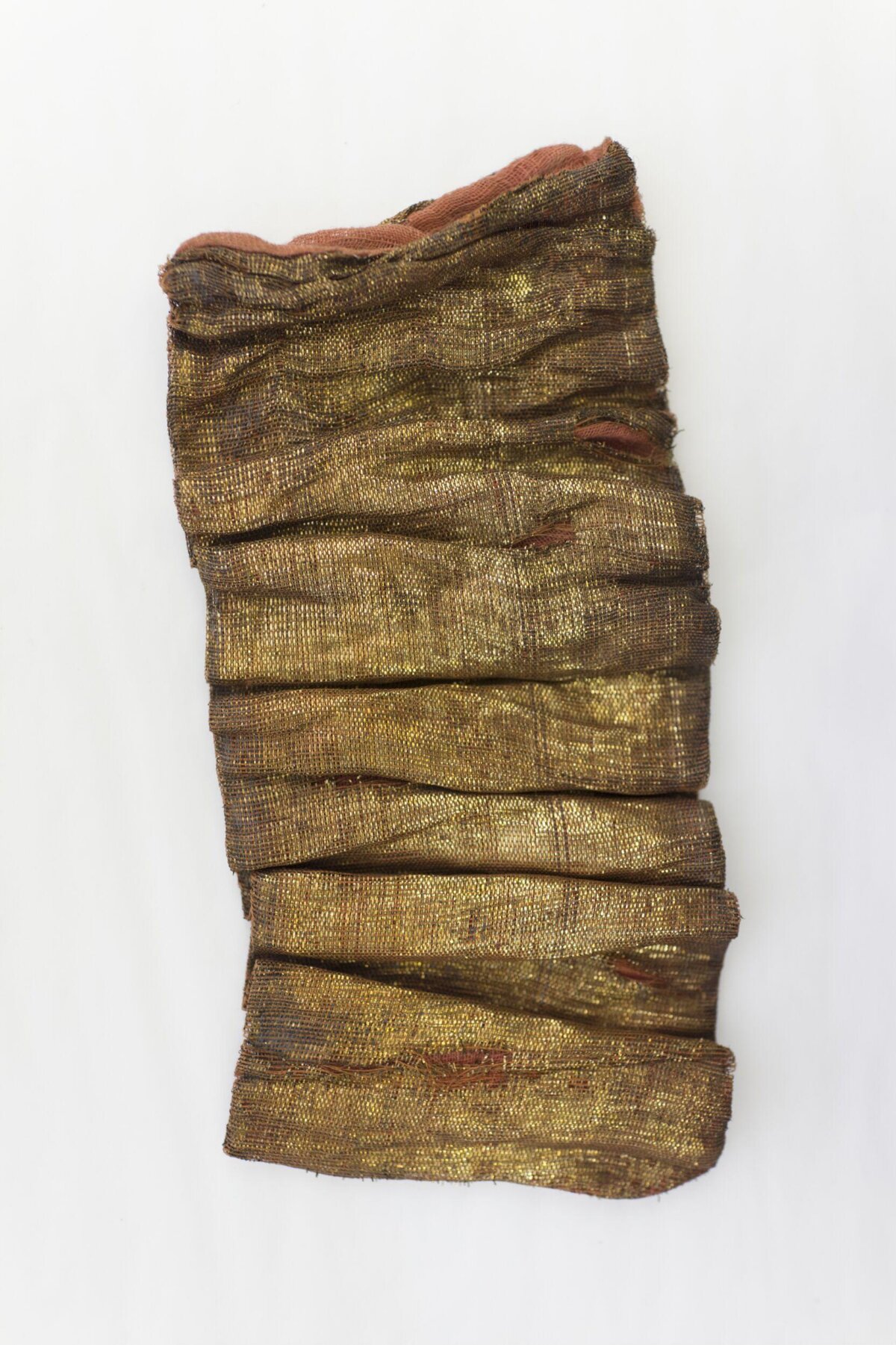 Folded Gold Textile Fragment