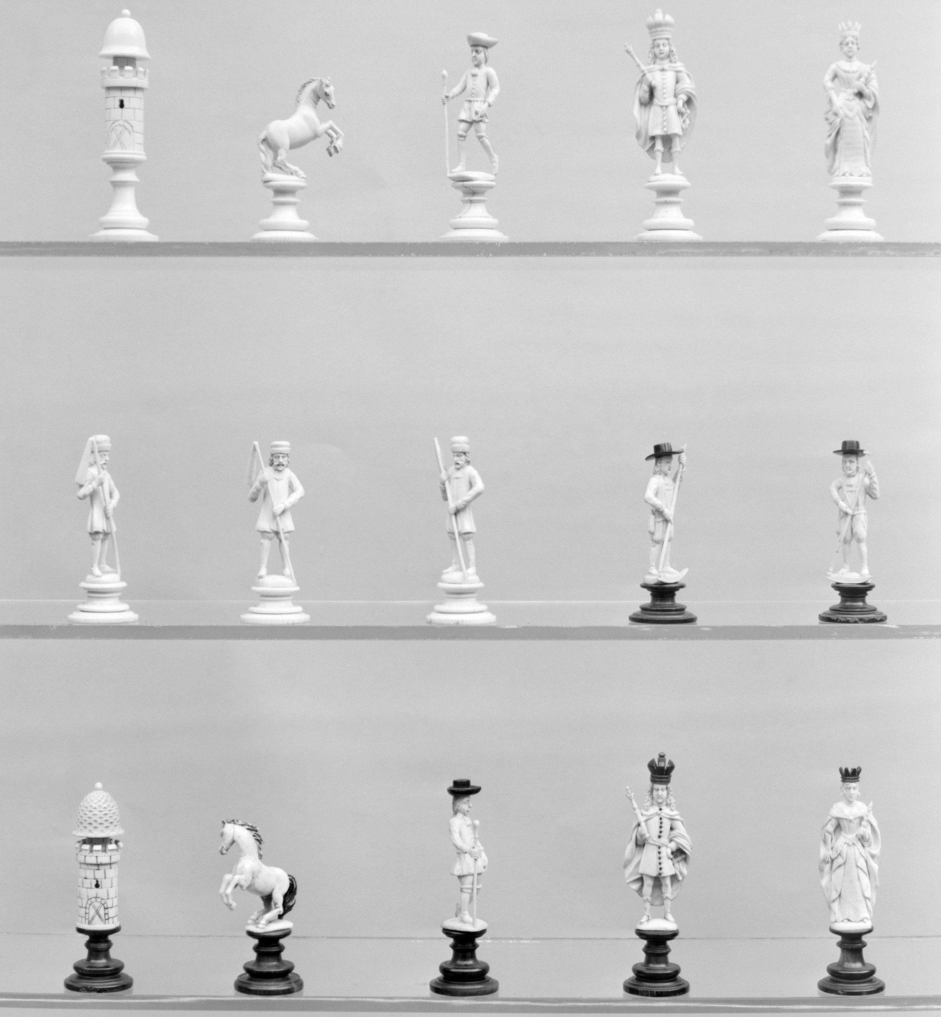 Collection of Carved Chess Pieces
