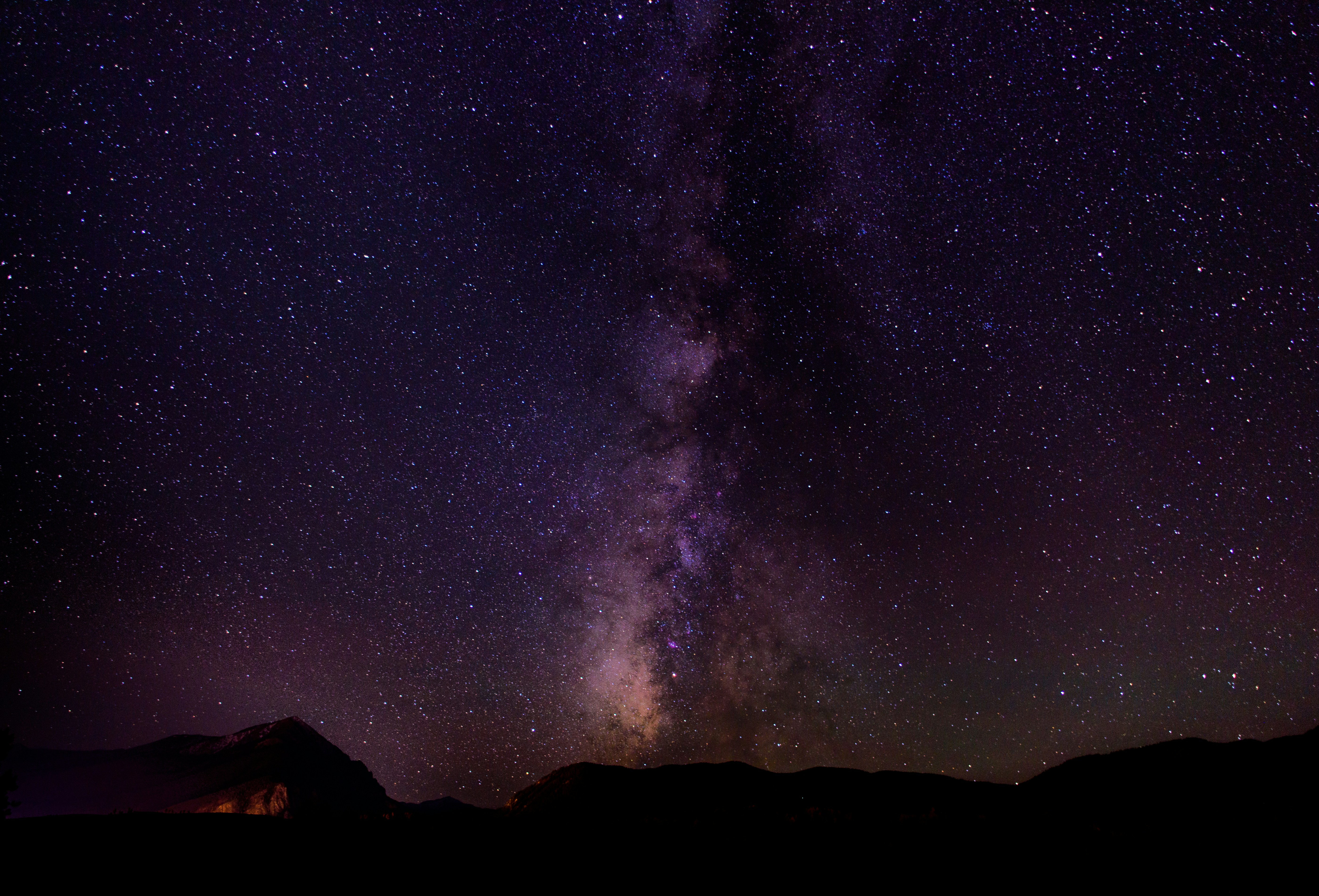 Milky Way Over Mountains