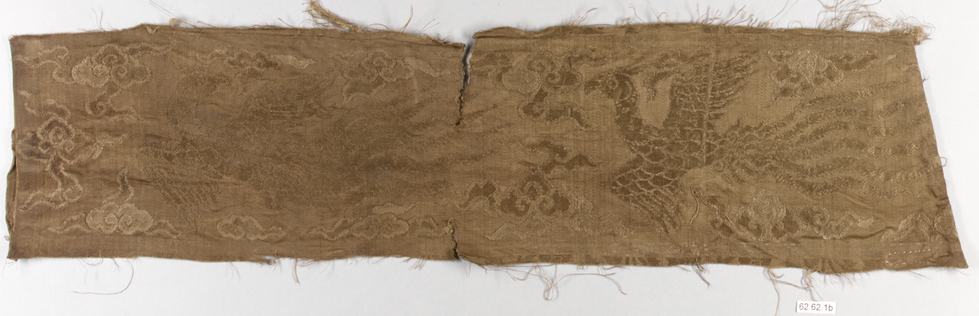 Ancient Phoenix Pattern Silk Fragment