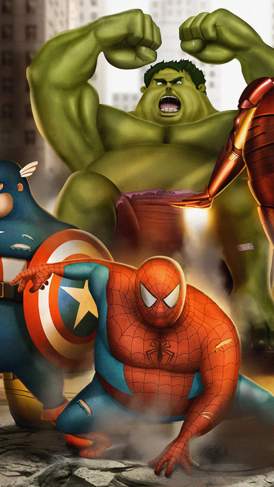 Overweight Avengers Superheroes