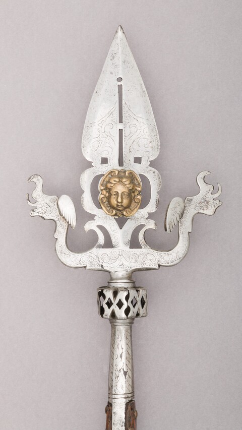 Ornate Antique Ceremonial Spear Head