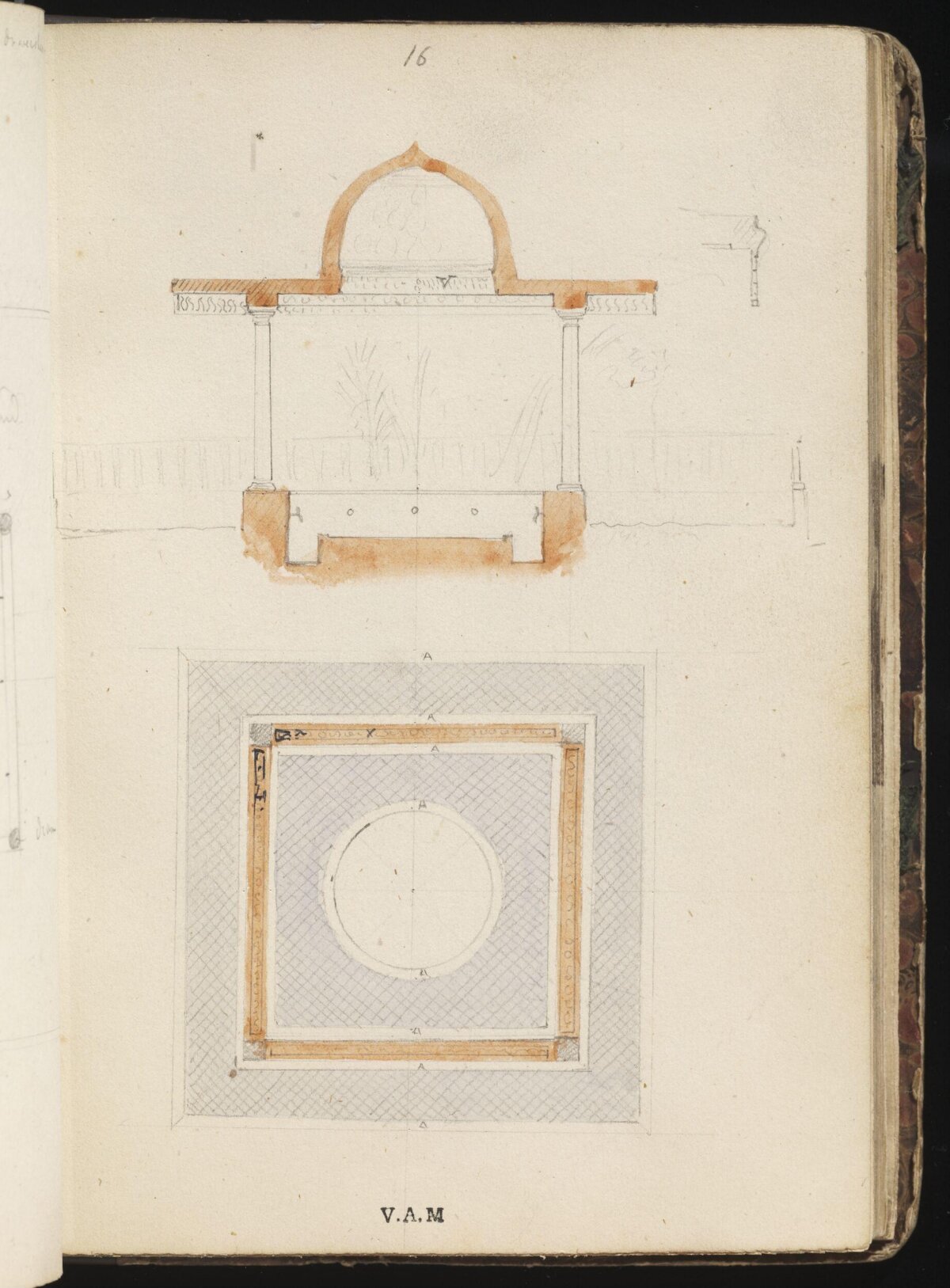Architectural Sketch of Domed Structure