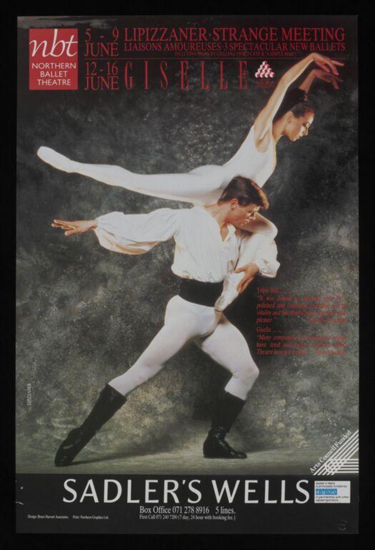 Sadler's Wells Ballet Performance Poster