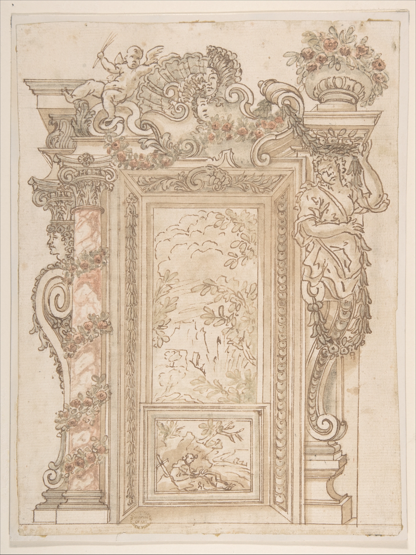 Ornate Doorway Design Sketch