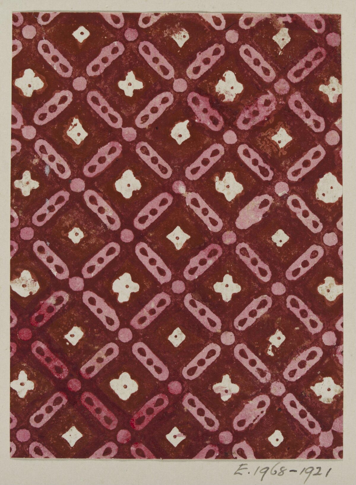 Vintage Red Geometric Textile Pattern