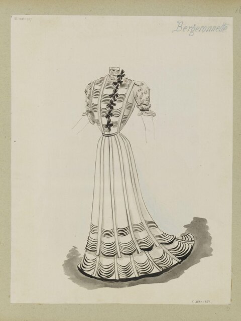 Vintage Dress Fashion Sketch