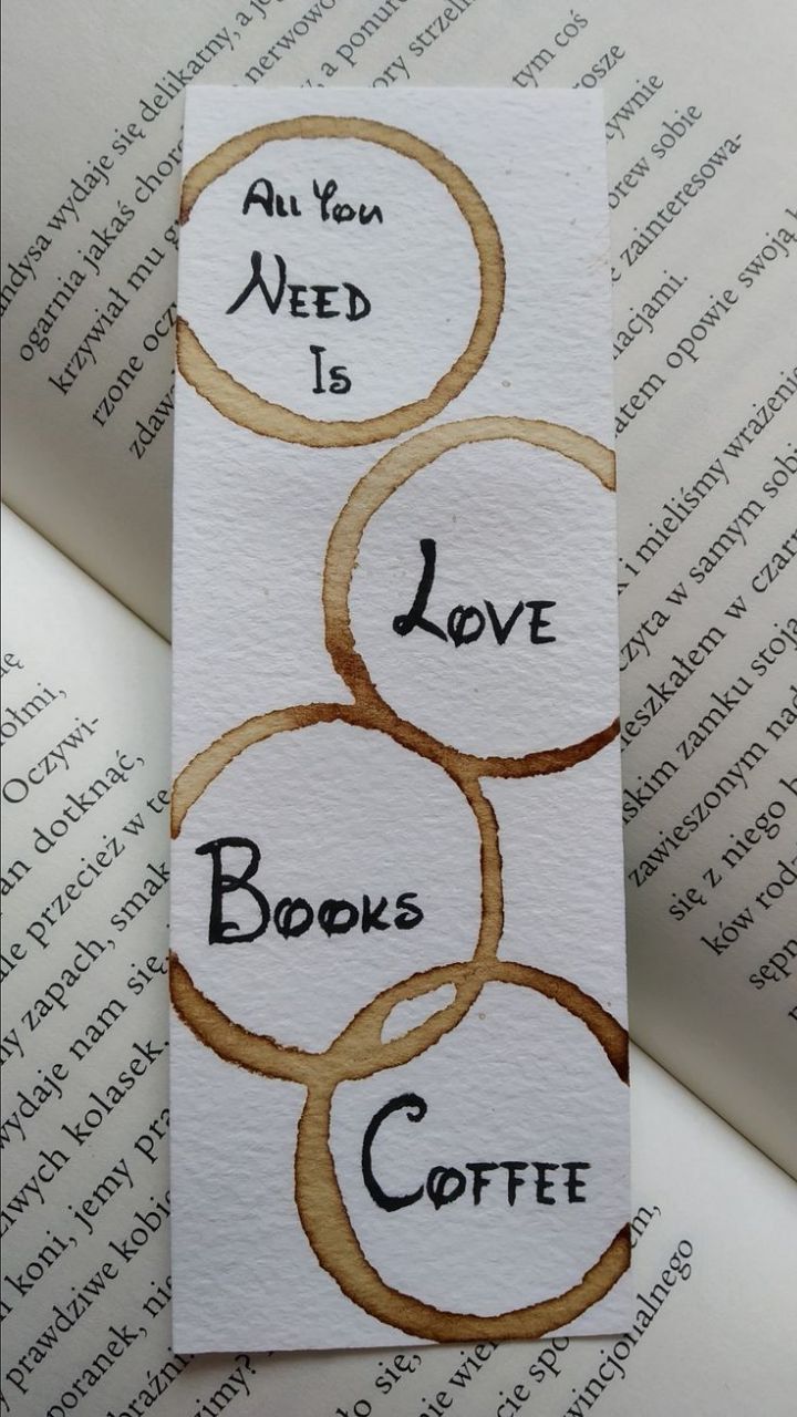 Handmade Coffee Quote Bookmark