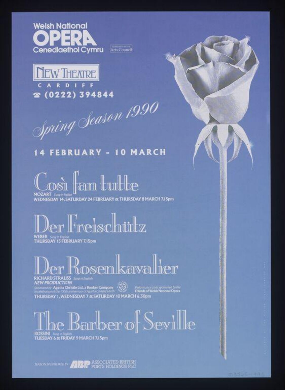 Welsh National Opera 1990 Spring Poster