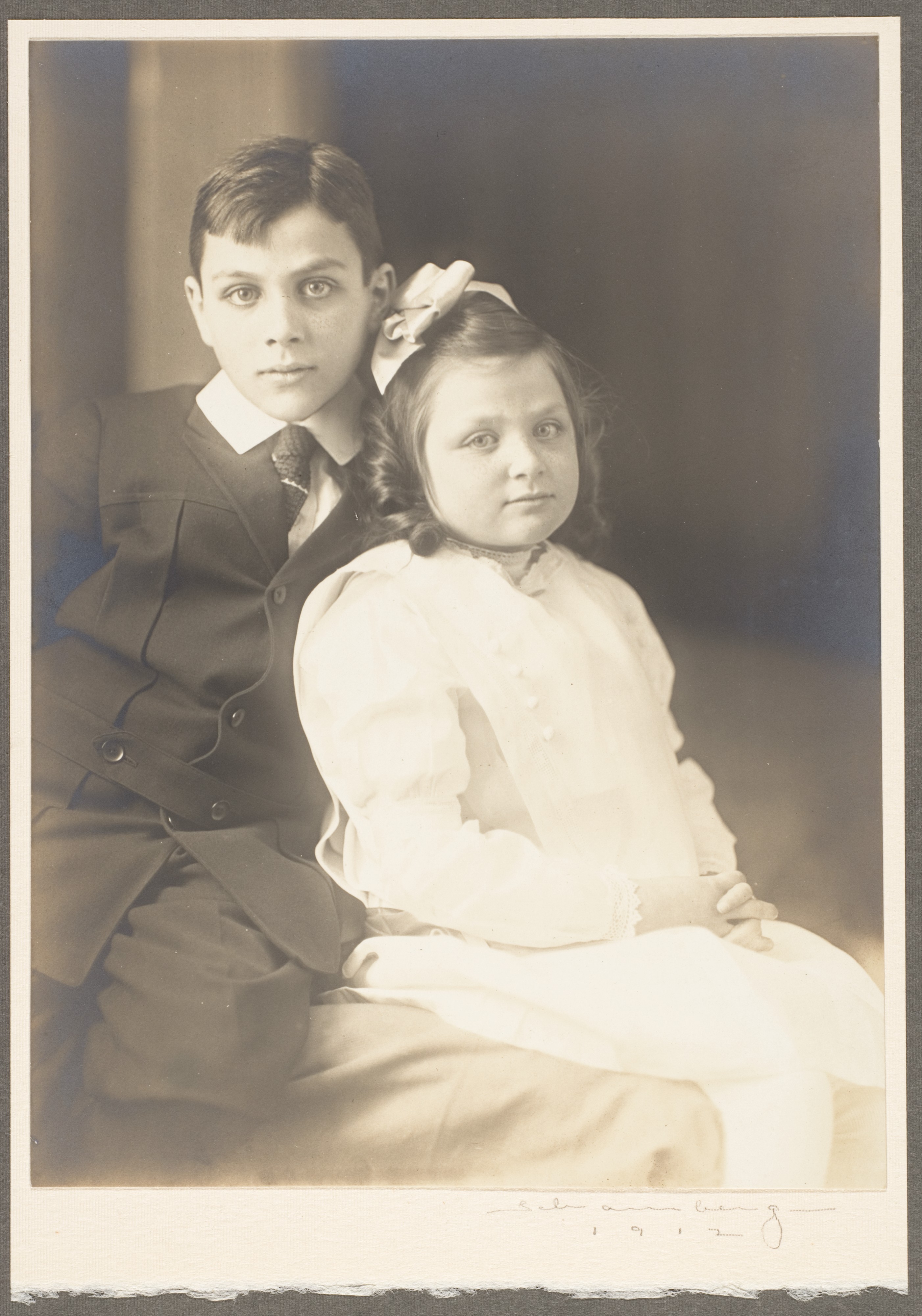1912 Portrait of Two Young Siblings